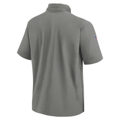 Detroit Lions 2024 Sideline Coach Short Sleeve Half-Zip Hoodie Jacket - Gray cheap