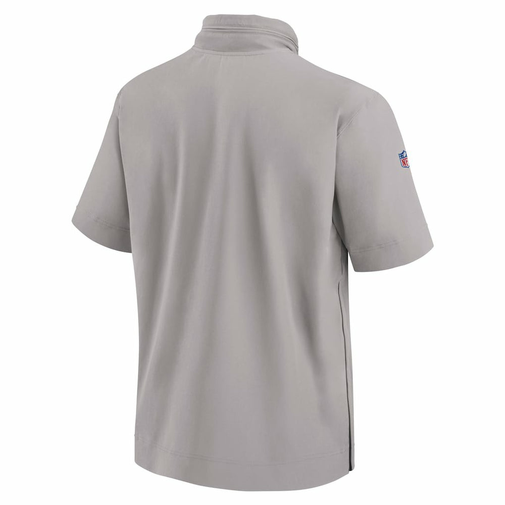 Miami Dolphins 2024 Sideline Coach Short Sleeve Half-Zip Hoodie Jacket - Gray sale