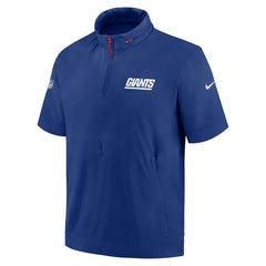 New York Giants 2024 Sideline Coach Short Sleeve Half-Zip Hoodie Jacket - Royal cheap