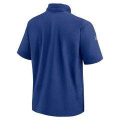New York Giants 2024 Sideline Coach Short Sleeve Half-Zip Hoodie Jacket - Royal cheap