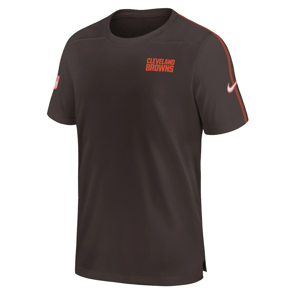 Cleveland Browns 2024 Sideline Coach UV Performance T-Shirt - Brown outlet