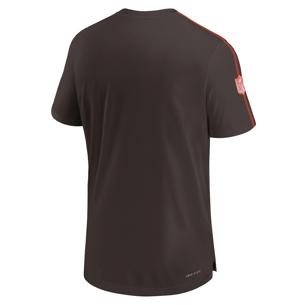 Cleveland Browns 2024 Sideline Coach UV Performance T-Shirt - Brown outlet