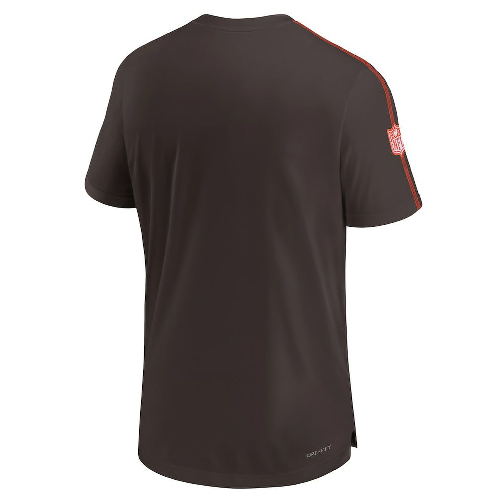 Cleveland Browns 2024 Sideline Coach UV Performance T-Shirt - Brown outlet