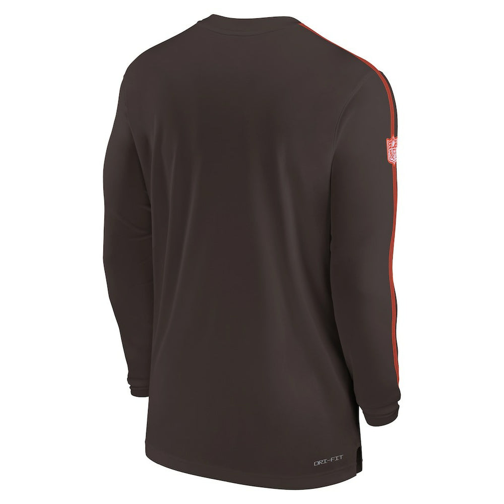 Cleveland Browns Sideline Coach UV Performance Long Sleeve T-Shirt - Brown discount