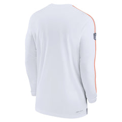 Denver Broncos Sideline Coach UV Performance Long Sleeve T-Shirt - White on sale