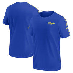 Los Angeles Rams 2024 Sideline Coach UV Performance T-Shirt - Royal cheap