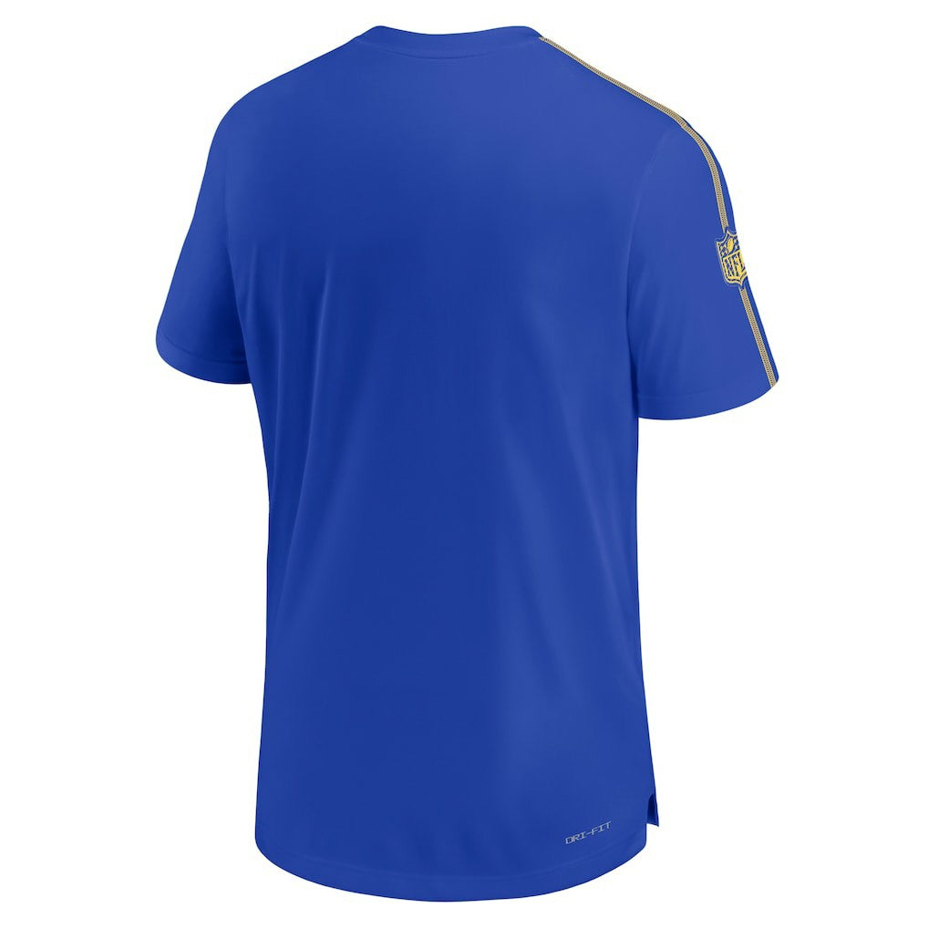 Los Angeles Rams 2024 Sideline Coach UV Performance T-Shirt - Royal cheap