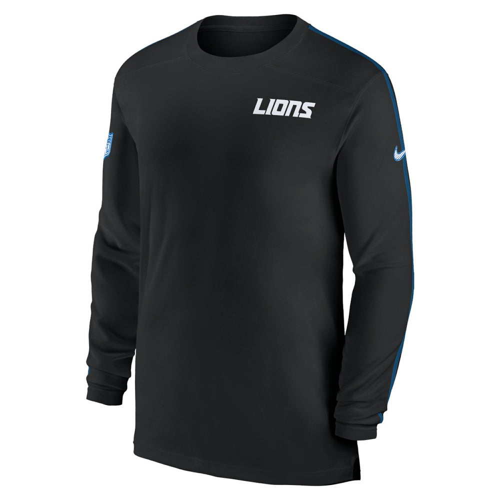 Detroit Lions Sideline Coach UV Performance Long Sleeve T-Shirt - Black sale