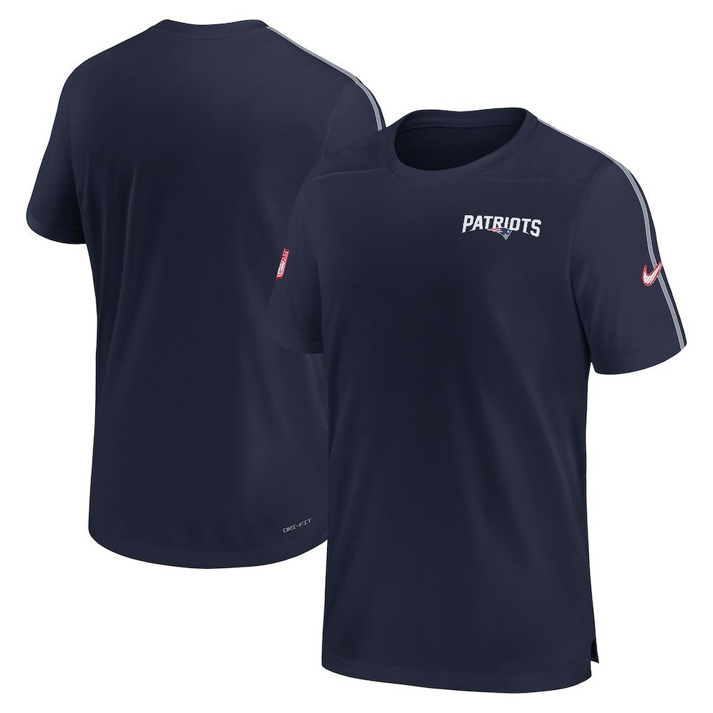 New England Patriots 2024 Sideline Coach UV Performance T-Shirt - Navy on sale