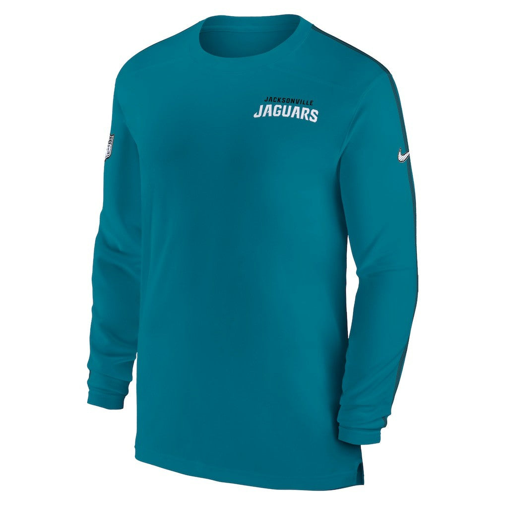 Jacksonville Jaguars Sideline Coach UV Performance Long Sleeve T-Shirt - Teal sale