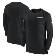 Las Vegas Raiders Sideline Coach UV Performance Long Sleeve T-Shirt - Black for sale