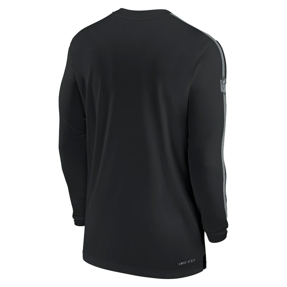 Las Vegas Raiders Sideline Coach UV Performance Long Sleeve T-Shirt - Black for sale
