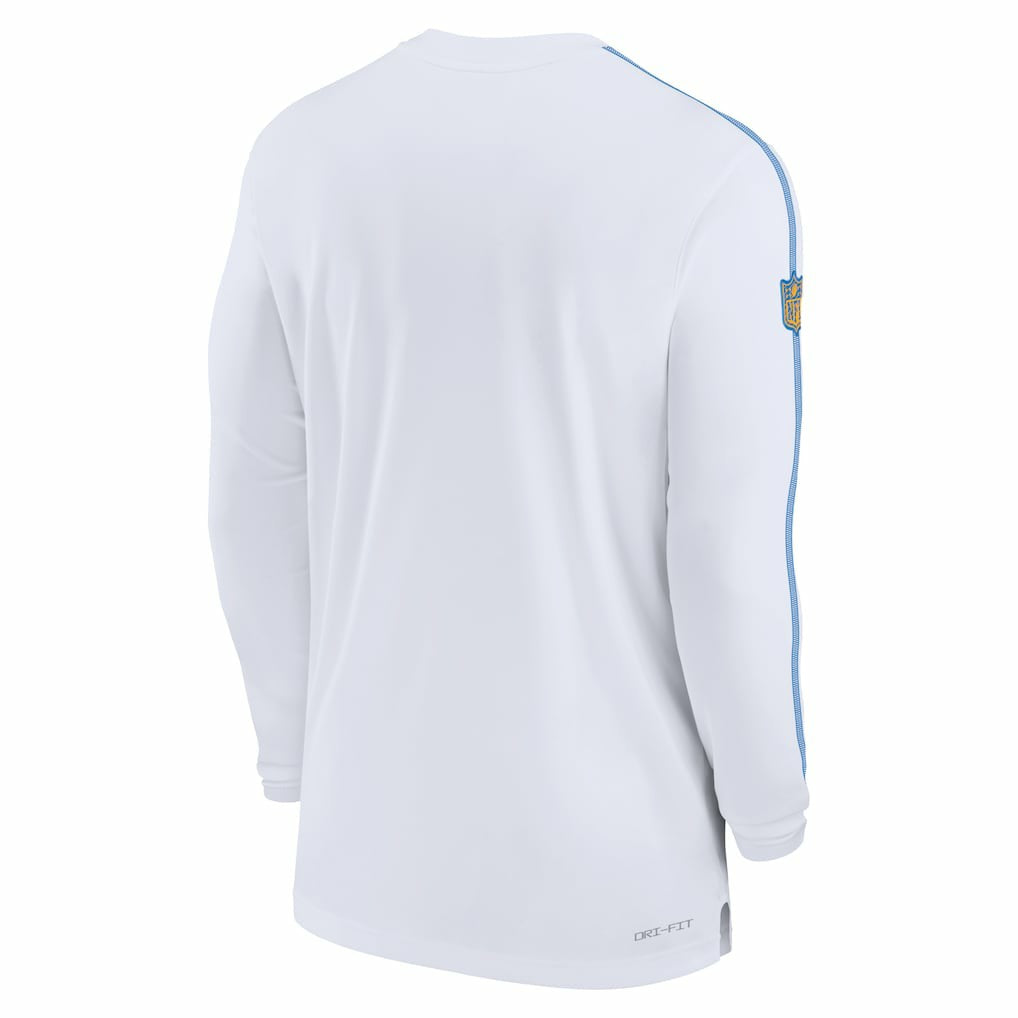 Los Angeles Chargers Sideline Coach UV Performance Long Sleeve T-Shirt - White on sale