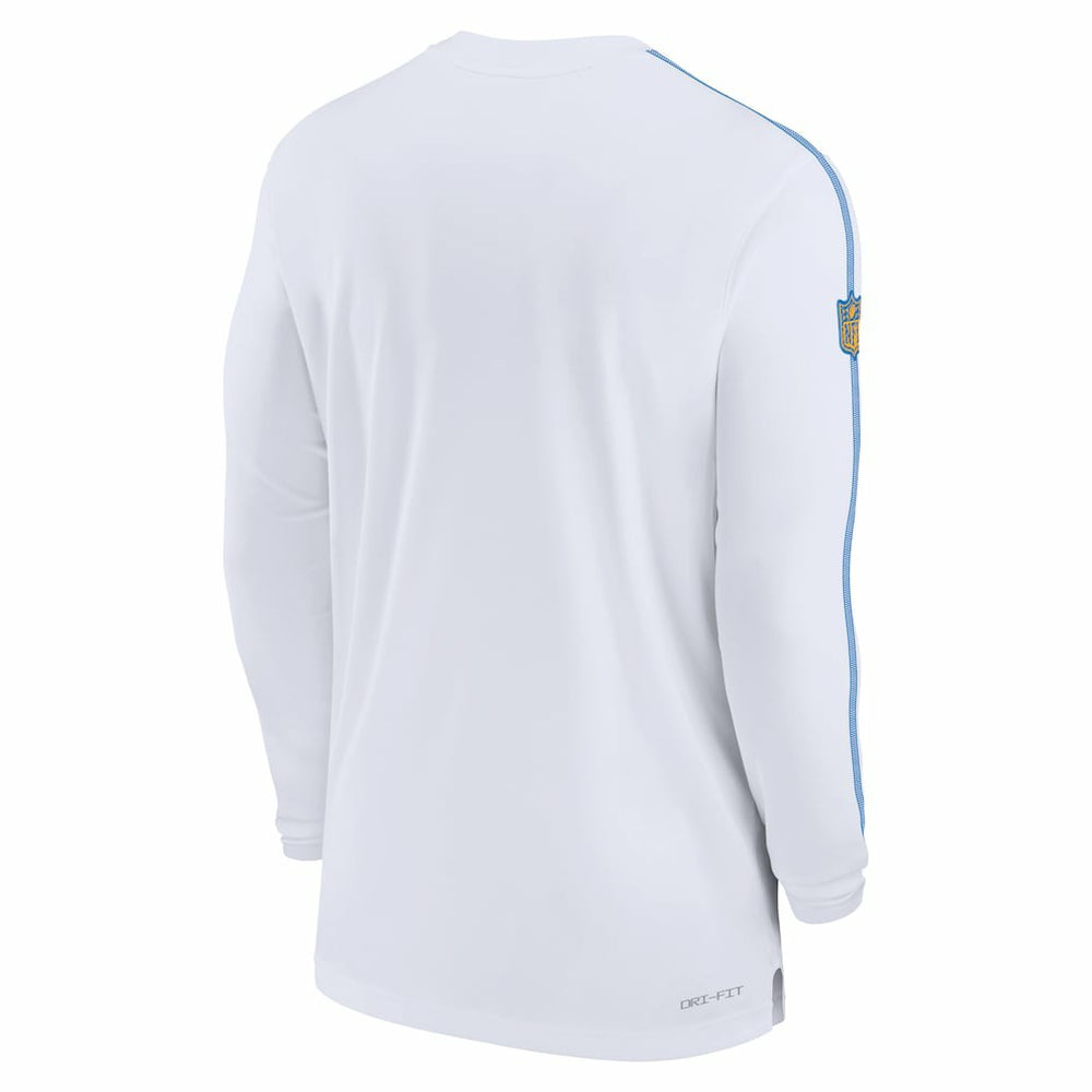 Los Angeles Chargers Sideline Coach UV Performance Long Sleeve T-Shirt - White on sale