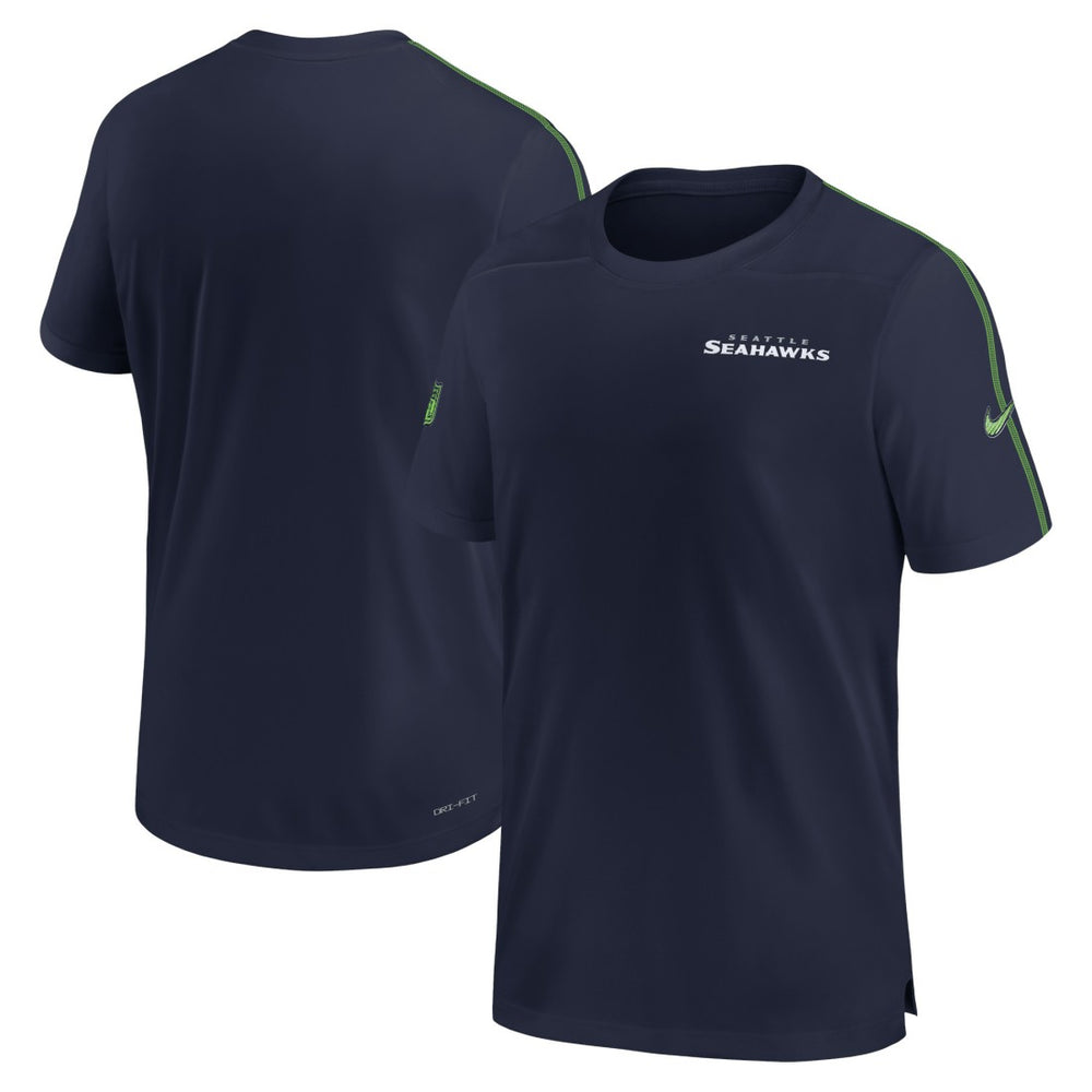 Seattle Seahawks 2024 Sideline Coach UV Performance T-Shirt - College Navy outlet