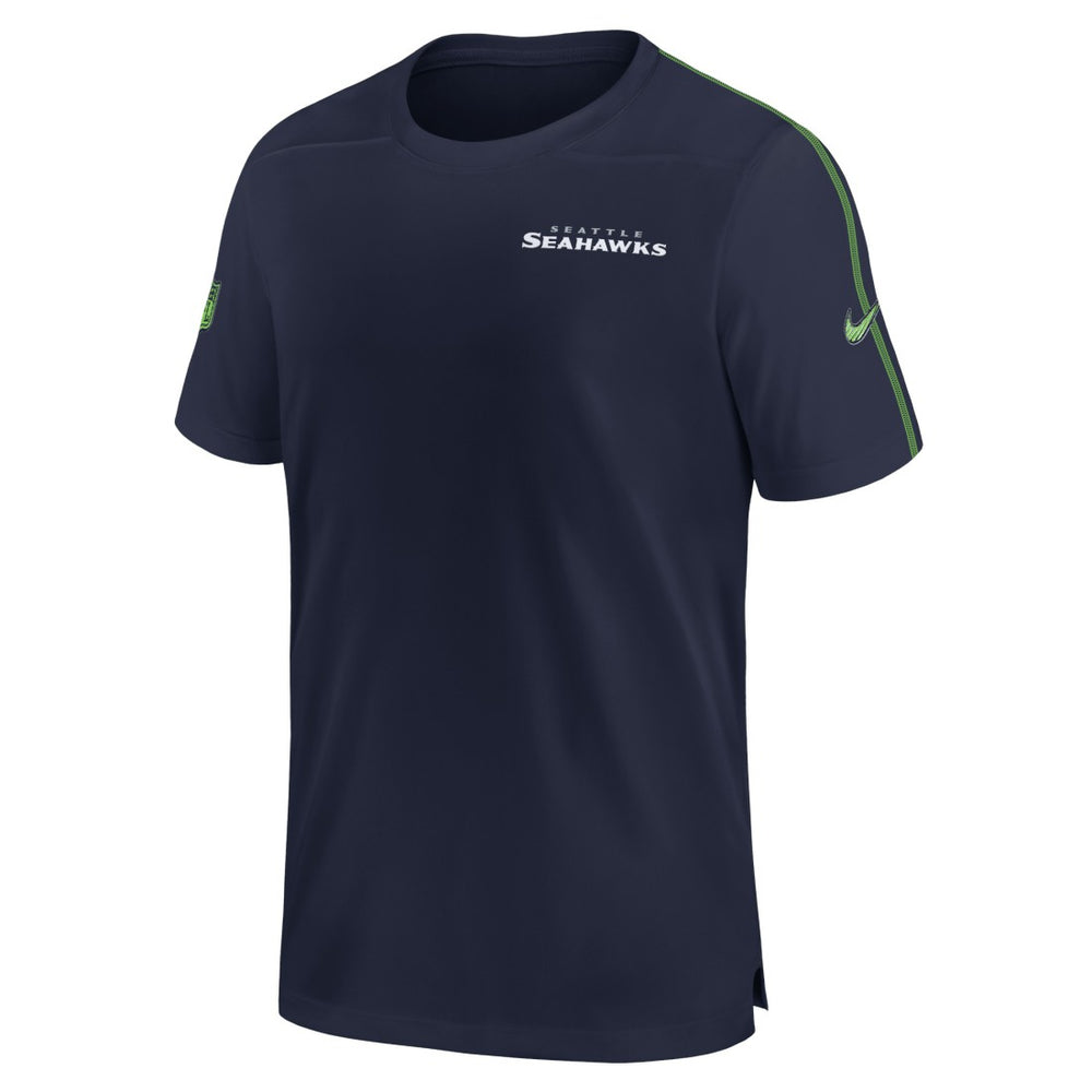 Seattle Seahawks 2024 Sideline Coach UV Performance T-Shirt - College Navy outlet