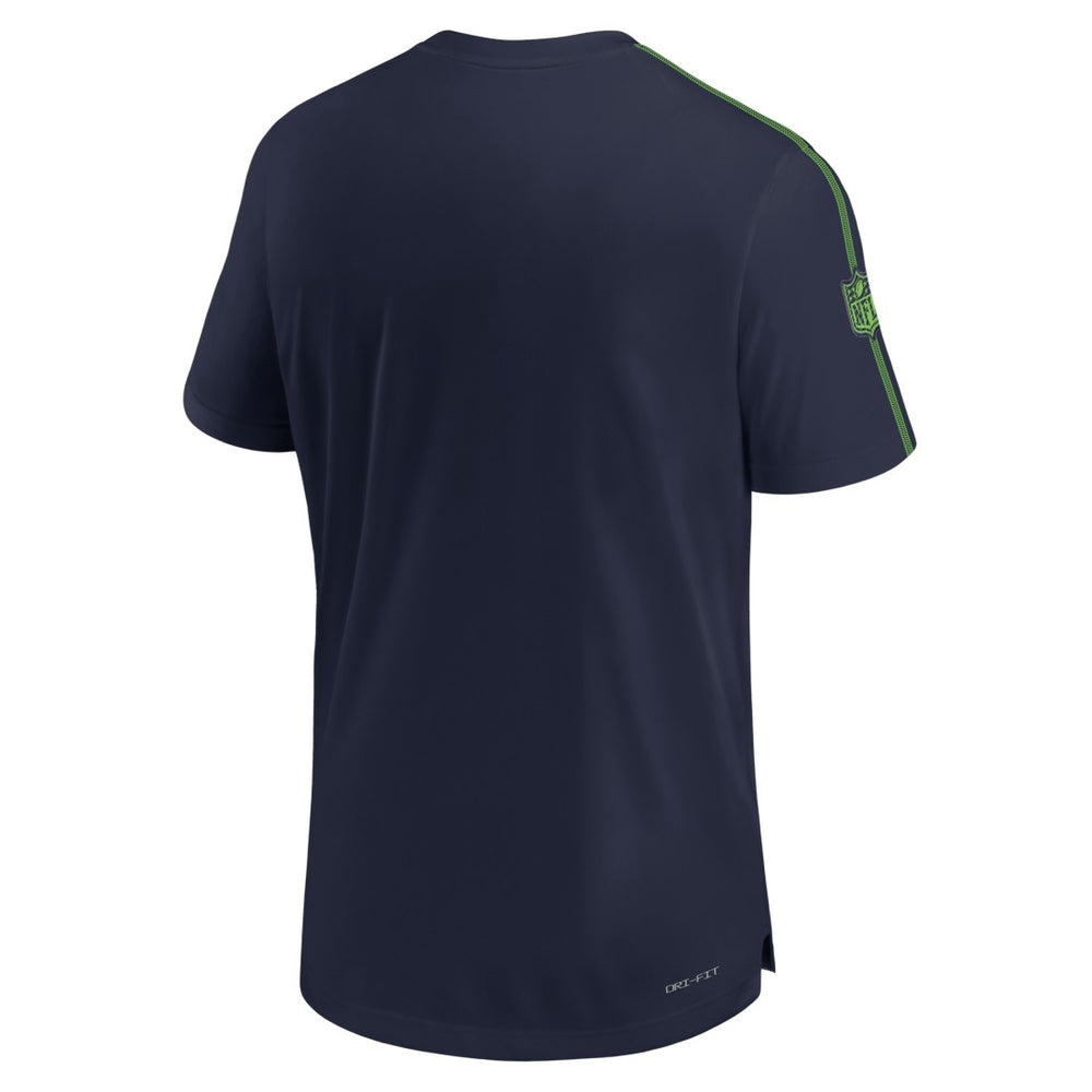 Seattle Seahawks 2024 Sideline Coach UV Performance T-Shirt - College Navy outlet