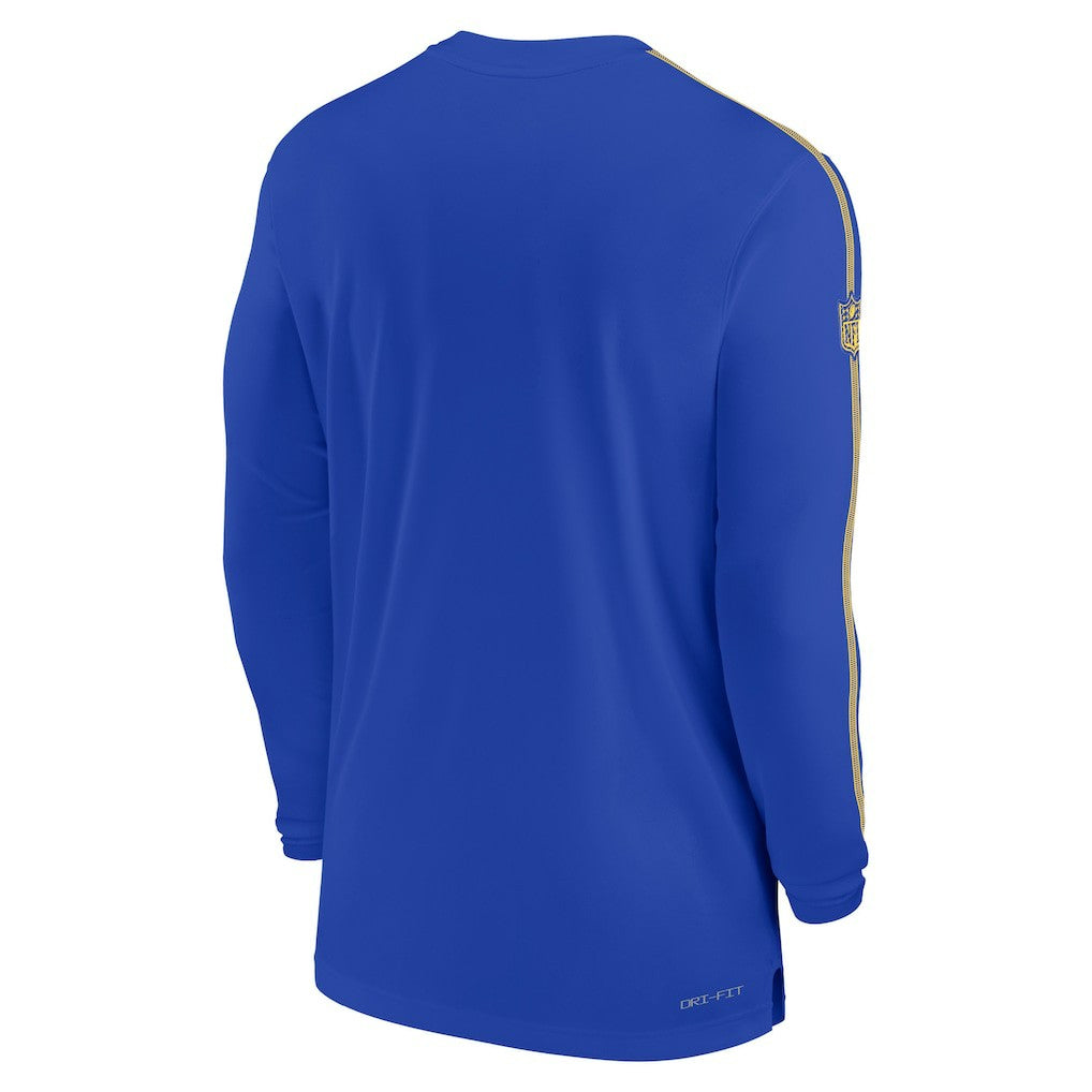 Los Angeles Rams Sideline Coach UV Performance Long Sleeve T-Shirt - Royal online