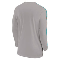 Miami Dolphins Sideline Coach UV Performance Long Sleeve T-Shirt - Gray outlet