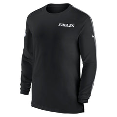 Philadelphia Eagles Sideline Coach UV Performance Long Sleeve T-Shirt - Black discount