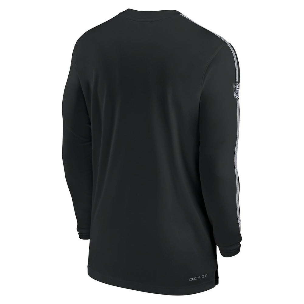 Philadelphia Eagles Sideline Coach UV Performance Long Sleeve T-Shirt - Black discount