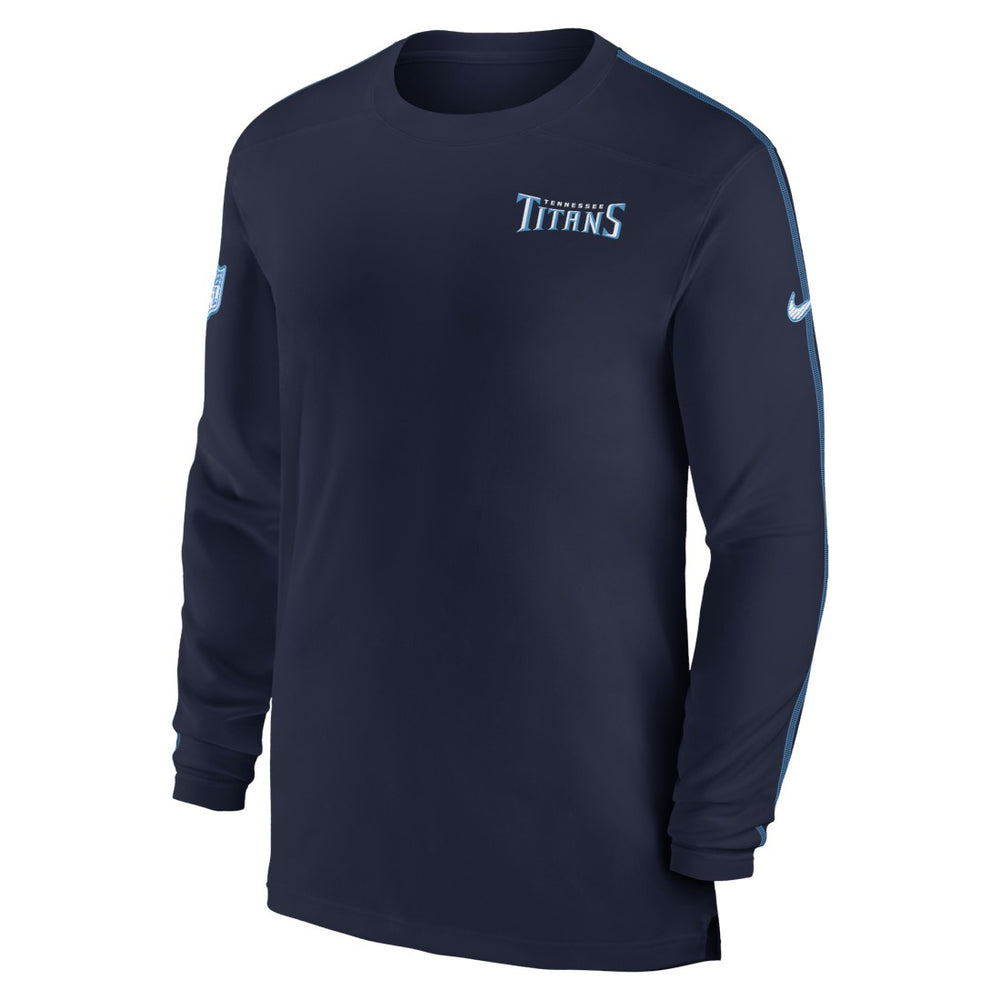 Tennessee Titans Sideline Coach UV Performance Long Sleeve T-Shirt - Navy sale