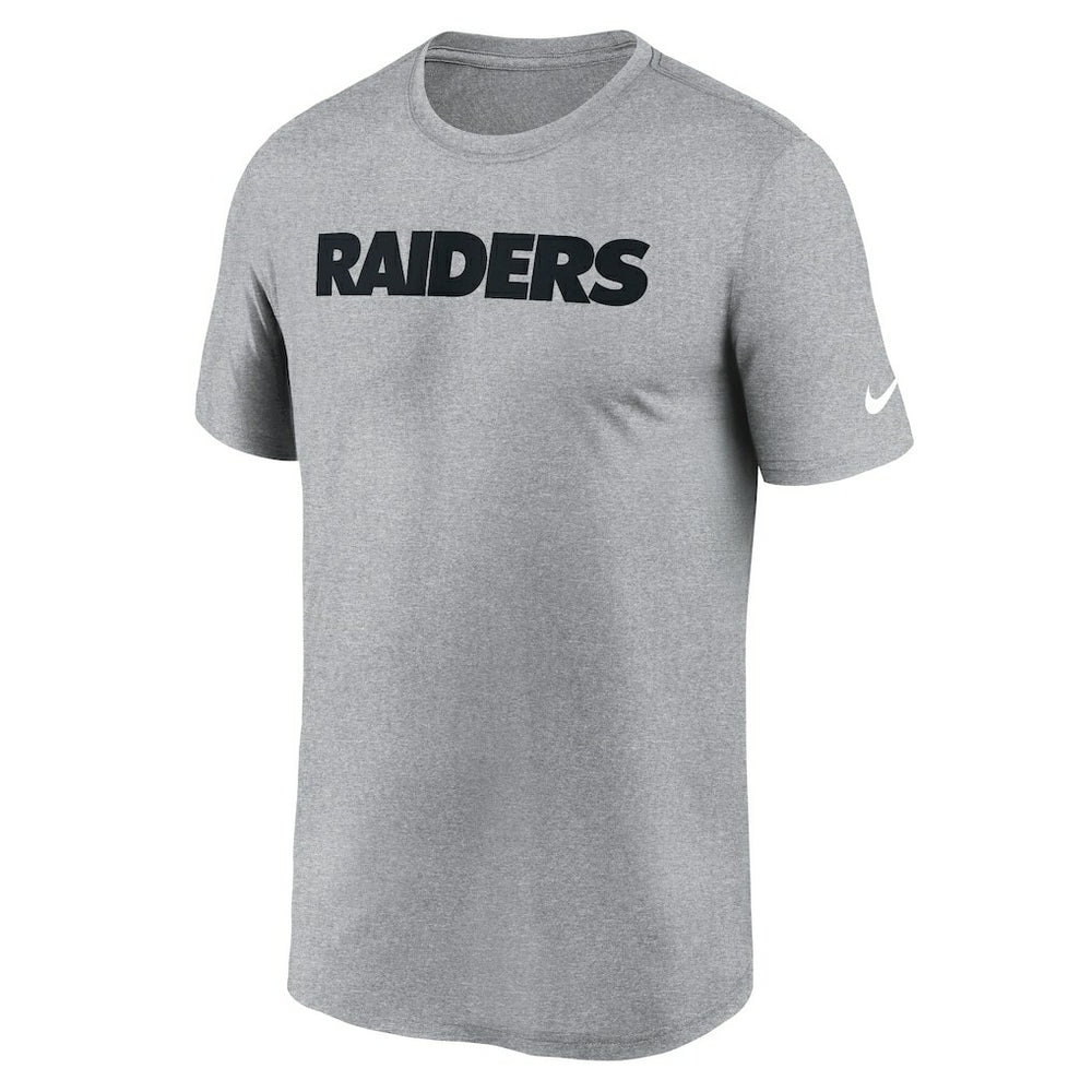 Las Vegas Raiders Primetime Legend Wordmark Performance T-Shirt - Heather Gray for sale