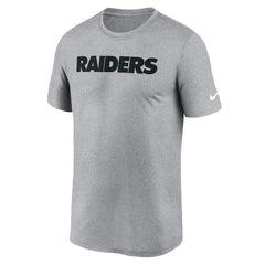 Las Vegas Raiders Primetime Legend Wordmark Performance T-Shirt - Heather Gray for sale