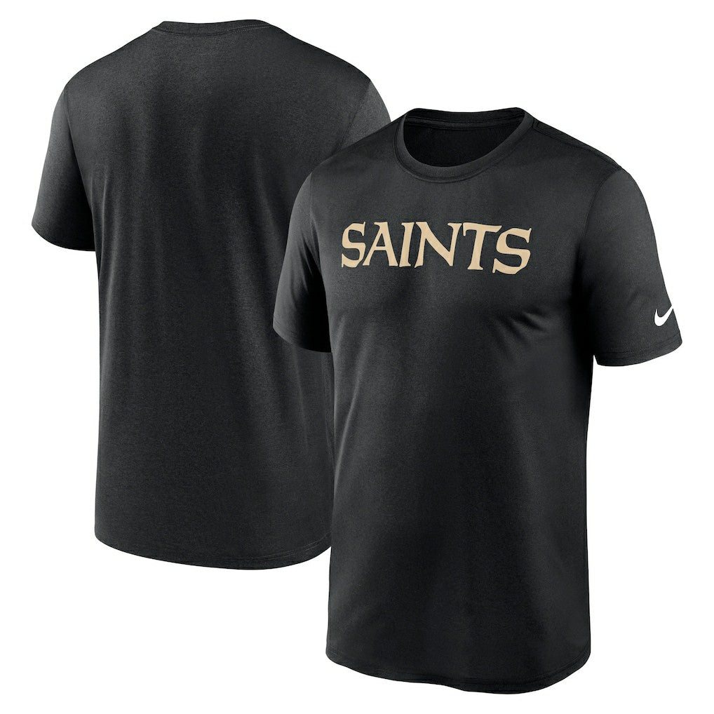 New Orleans Saints Primetime Legend Wordmark Performance T-Shirt - Black sale