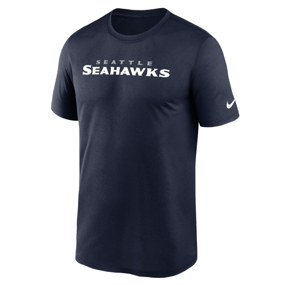 Seattle Seahawks Primetime Legend Wordmark Performance T-Shirt - College Navy sale