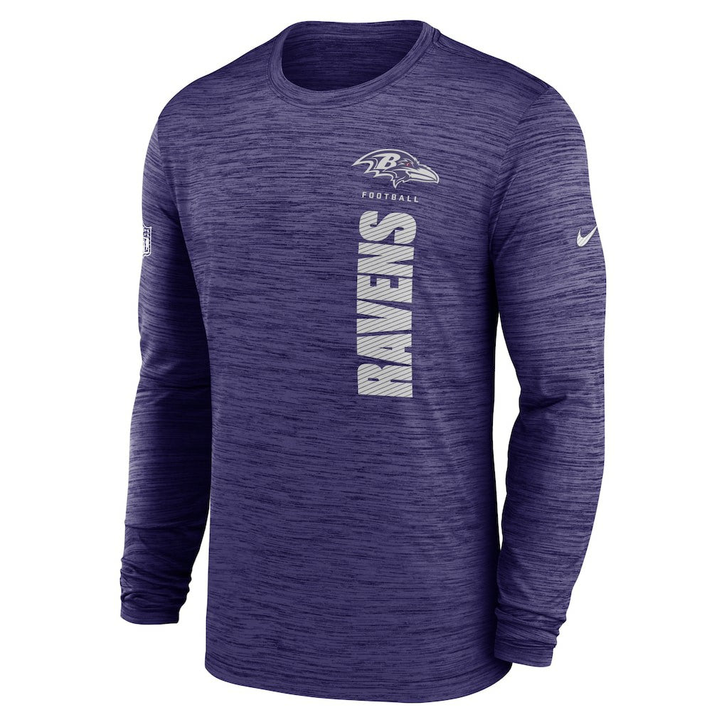 Baltimore Ravens Sideline Velocity Dri-FIT Long Sleeve T-Shirt - Purple for sale