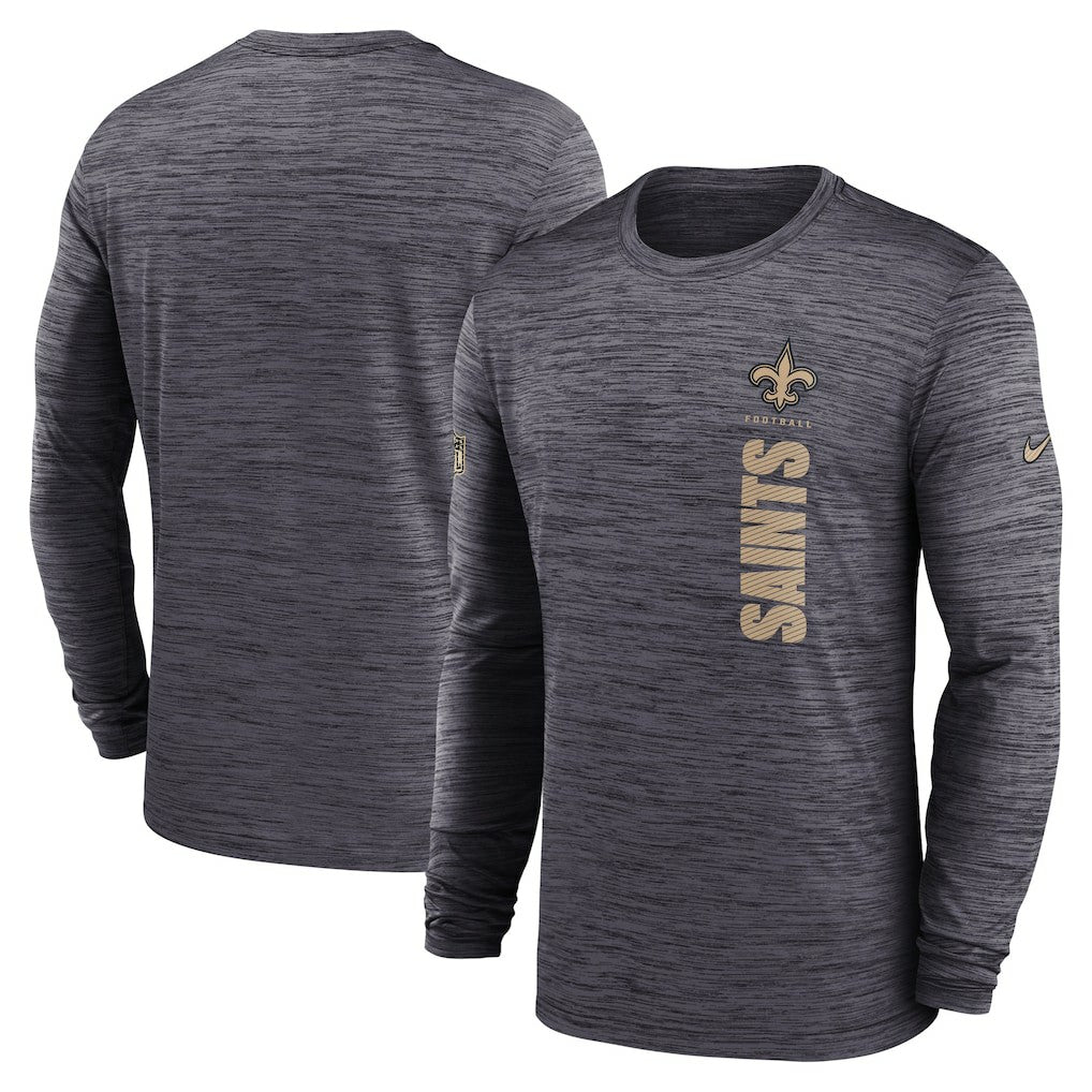 New Orleans Saints Sideline Velocity Dri-FIT Long Sleeve T-Shirt - Black sale