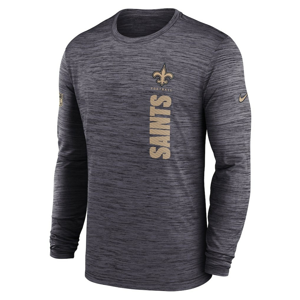 New Orleans Saints Sideline Velocity Dri-FIT Long Sleeve T-Shirt - Black sale