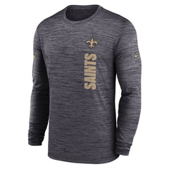 New Orleans Saints Sideline Velocity Dri-FIT Long Sleeve T-Shirt - Black sale