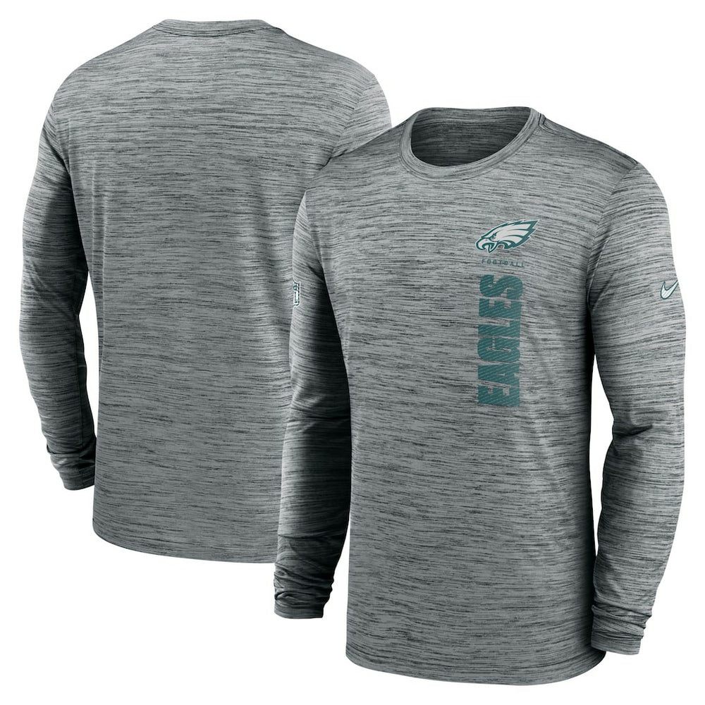 Philadelphia Eagles Sideline Velocity Dri-FIT Long Sleeve T-Shirt - Gray outlet