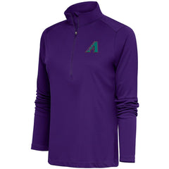 Arizona Diamondbacks Antigua Women's Cooperstown Tribute Half-Zip Pullover Top Purple