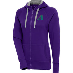 Arizona Diamondbacks Antigua Women's Cooperstown Victory Full-Zip Hoodie Purple