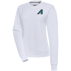 Arizona Diamondbacks Antigua Women's Cooperstown Victory Crewneck Pullover Sweatshirt White