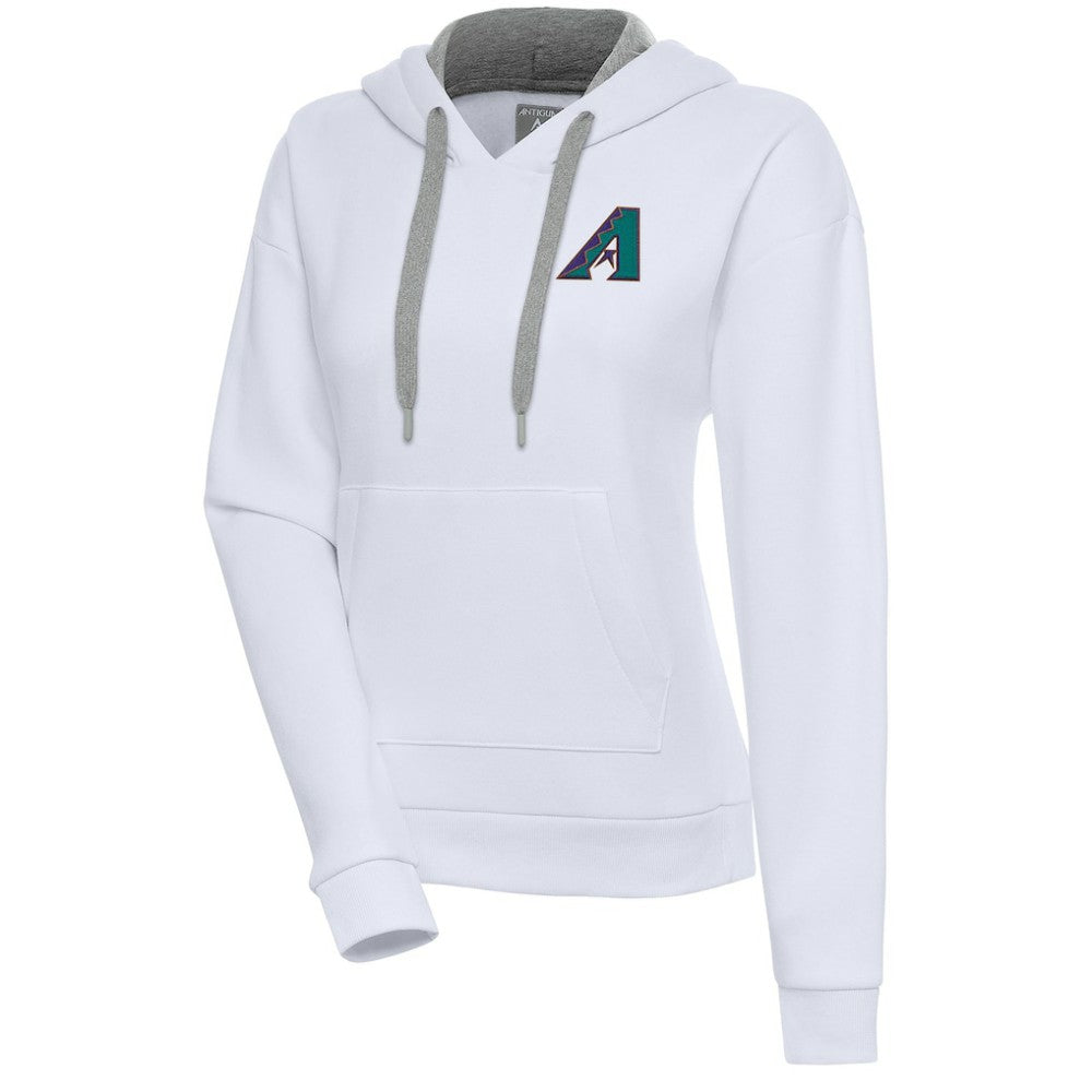 Arizona Diamondbacks Antigua Women's Cooperstown Victory Pullover Hoodie White