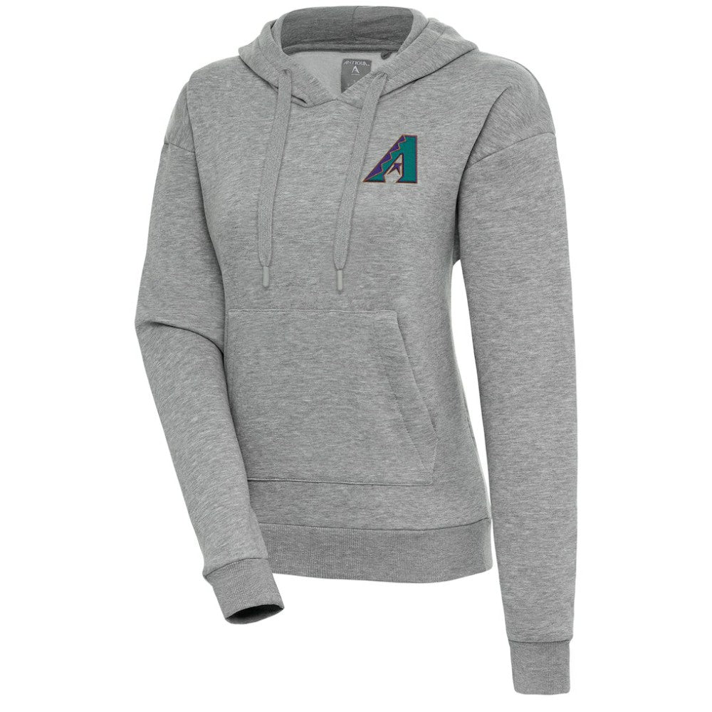 Arizona Diamondbacks Antigua Women's Cooperstown Victory Pullover Hoodie Heather Gray