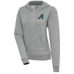 Arizona Diamondbacks Antigua Women's Cooperstown Victory Pullover Hoodie Heather Gray
