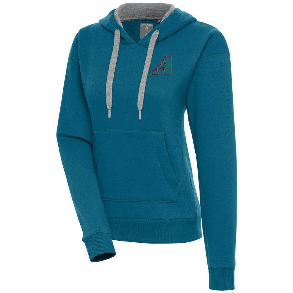 Arizona Diamondbacks Antigua Women's Cooperstown Victory Pullover Hoodie Teal