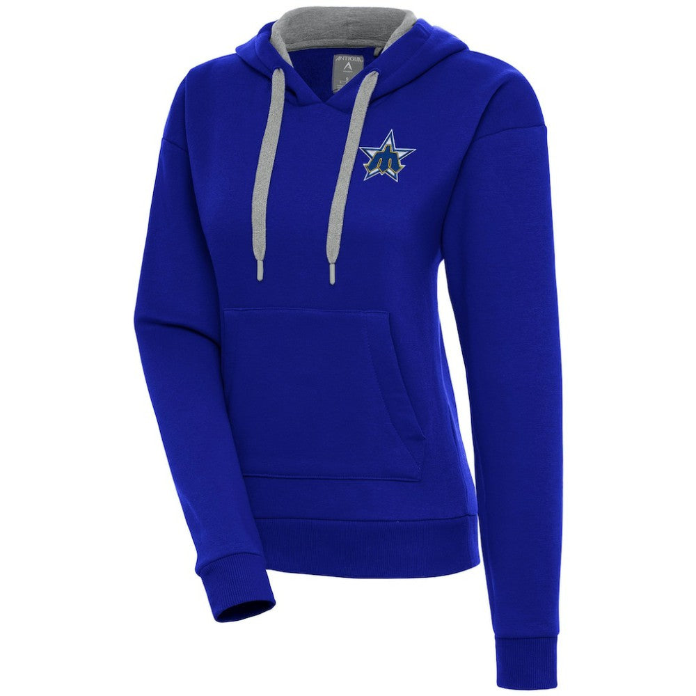 Seattle Mariners Antigua Women's Cooperstown Victory Pullover Hoodie Royal
