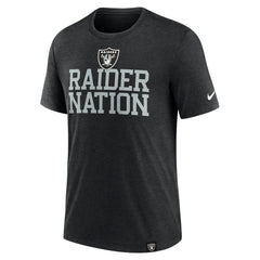 Las Vegas Raiders Blitz Tri-Blend T-Shirt - Heather Black discount