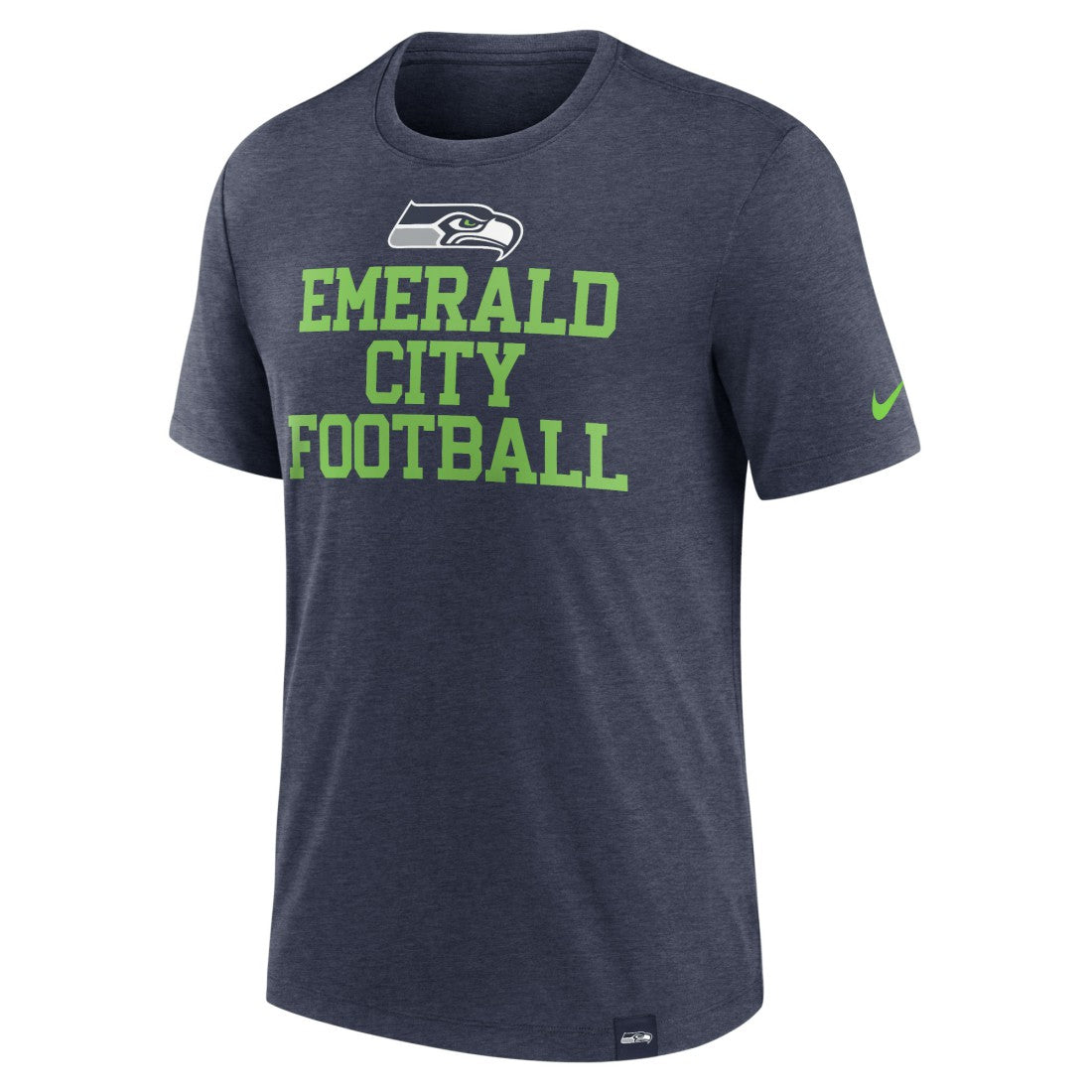 Seattle Seahawks Blitz Tri-Blend T-Shirt - Heather College Navy discount