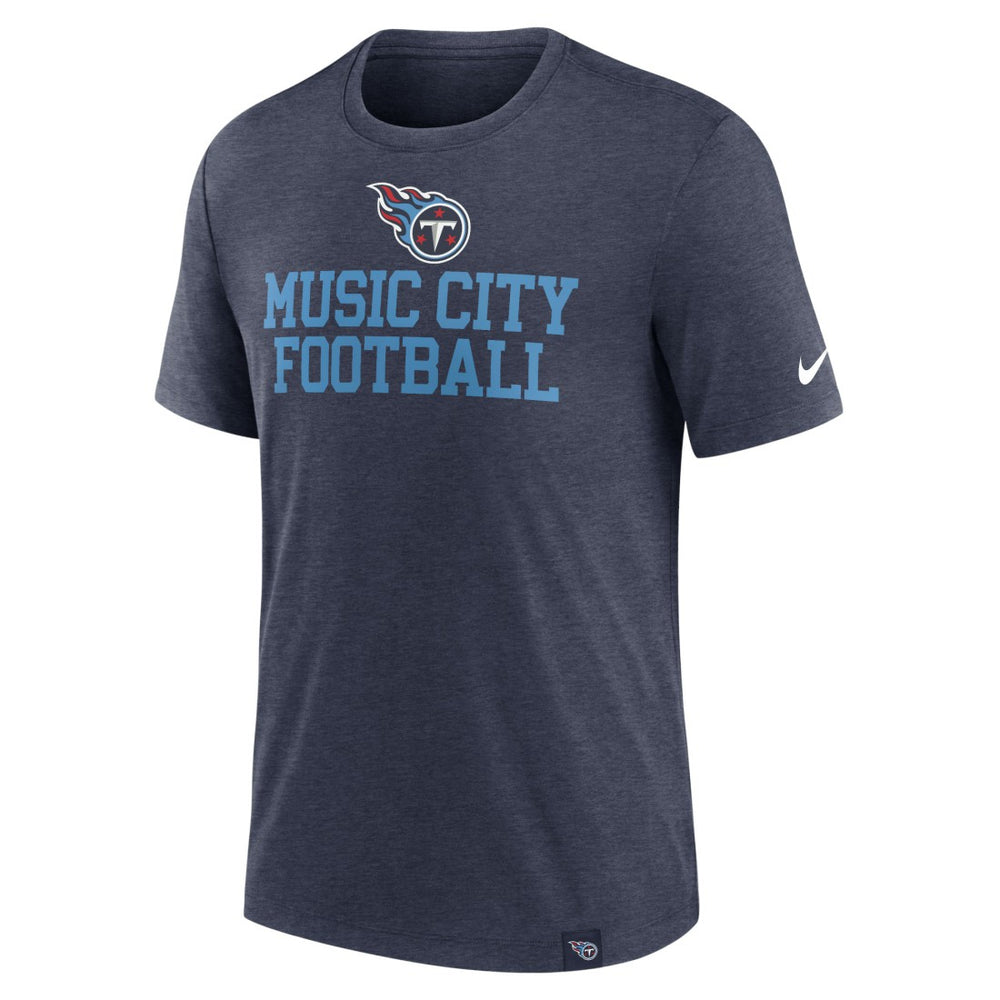 Tennessee Titans Blitz Tri-Blend T-Shirt - Heather Navy on sale