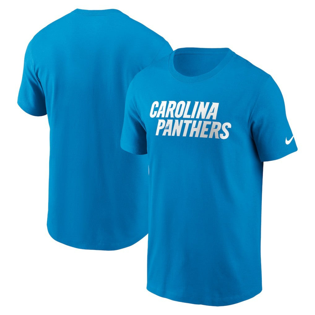 Carolina Panthers Primetime Wordmark Essential T-Shirt - Blue sale