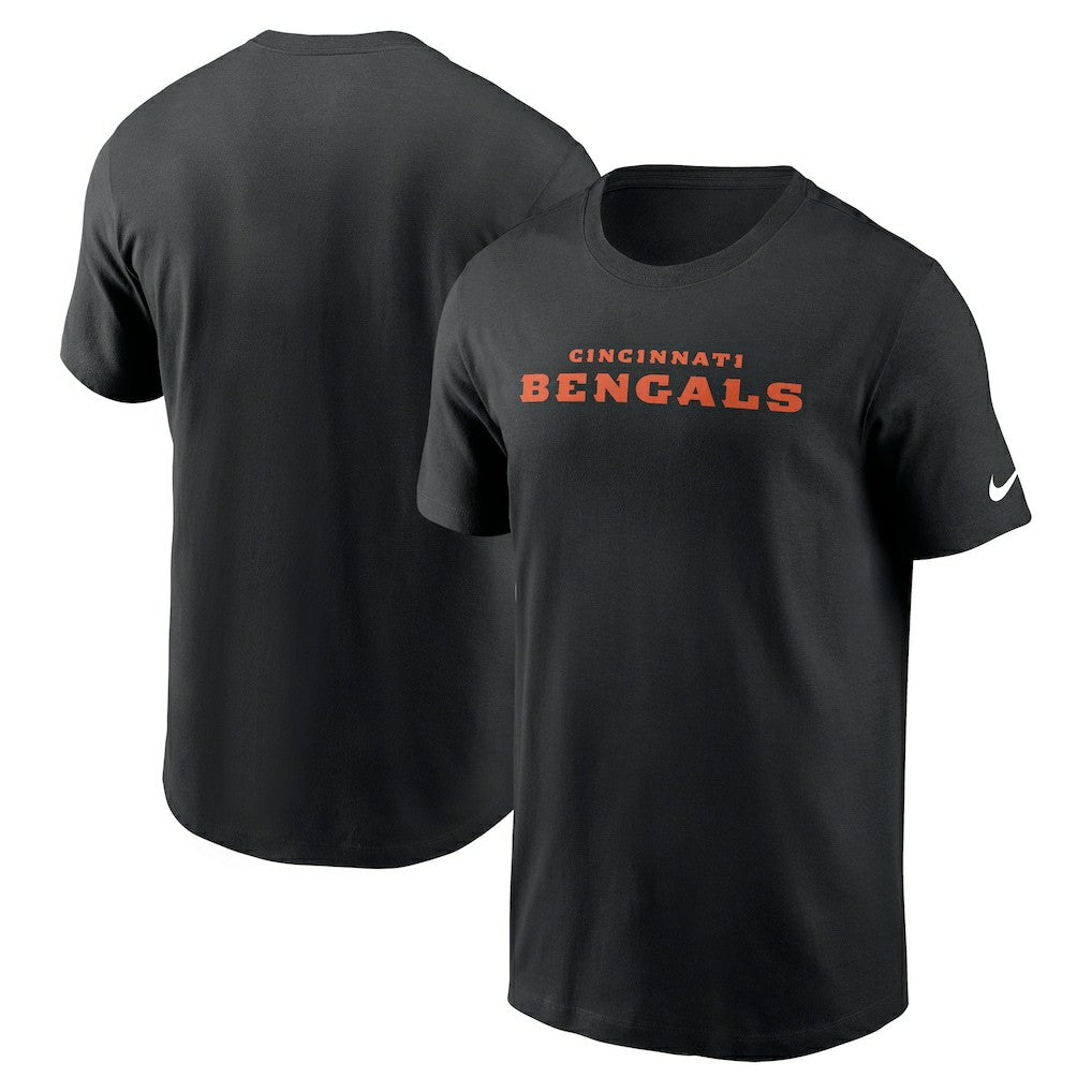 Cincinnati Bengals Primetime Wordmark Essential T-Shirt - Black discount