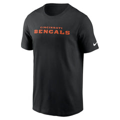 Cincinnati Bengals Primetime Wordmark Essential T-Shirt - Black discount