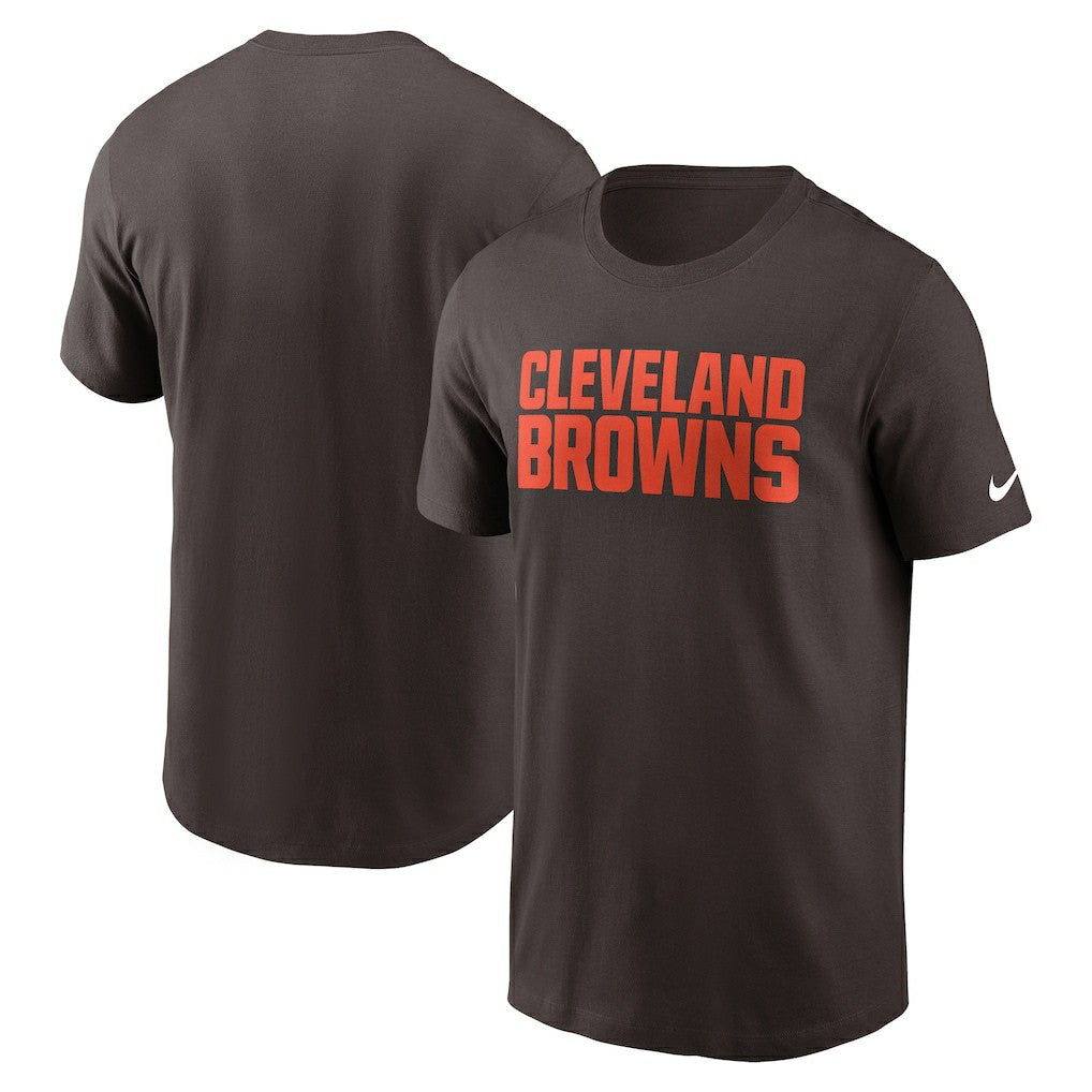 Cleveland Browns Primetime Wordmark Essential T-Shirt - Brown online